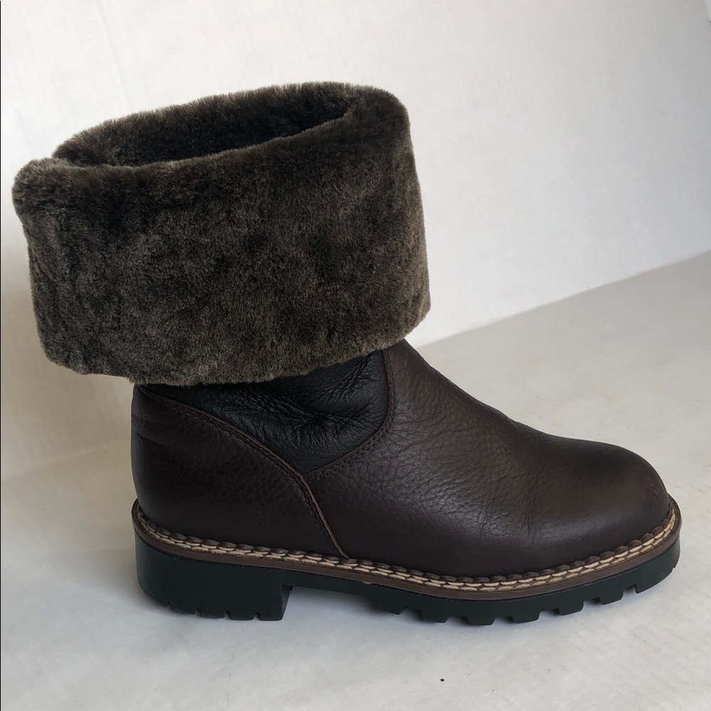 Blondo Montana Dark Brown Leather and Shearling Boots Wms. 7.5 Canada, New